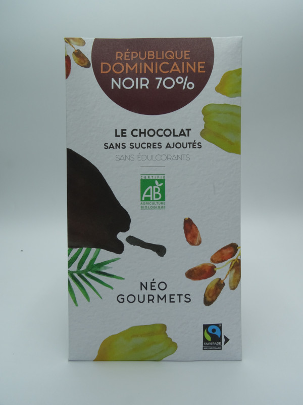 CHOCOLAT NOIR 70% REPUBLIQUE DOMINICAINE