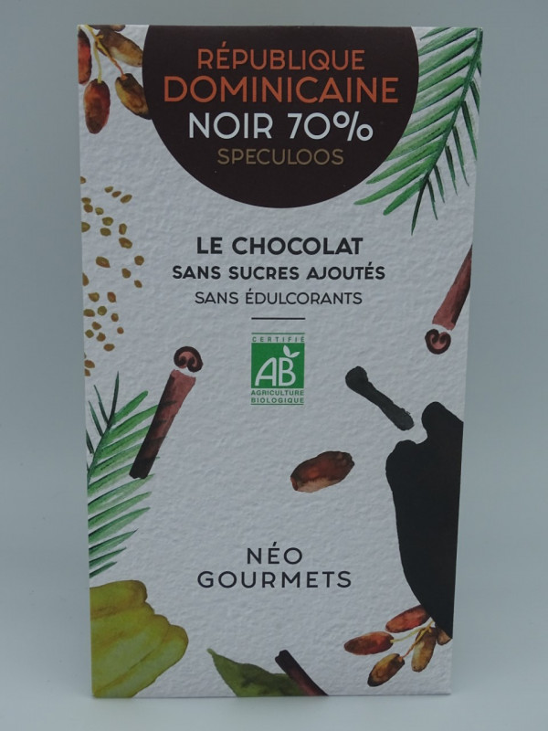 CHOCOLAT NOIR 70% SPECULOS BIO