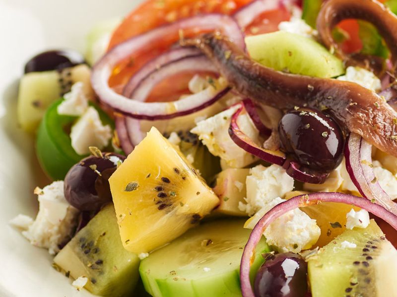 Photos blog - Avril - Semaine 3 : Salade Grecque au kiwi