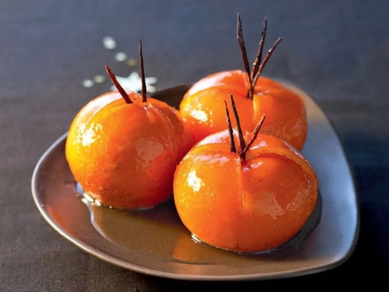 Oranges confites à la vanille