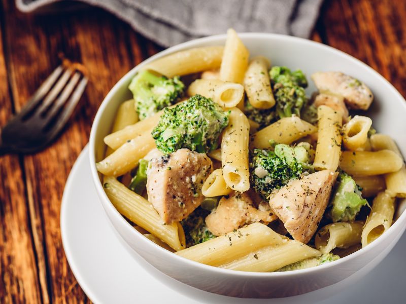 Pâtes poulet et brocolis