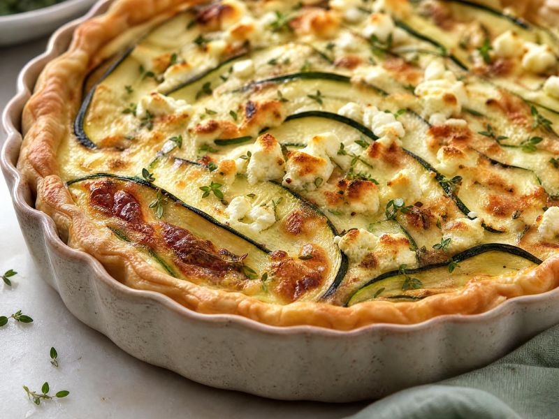 Tarte fine courgette et feta