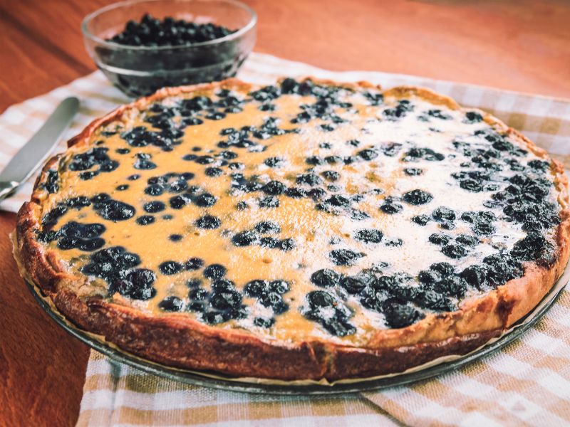 Tarte légère à la myrtille