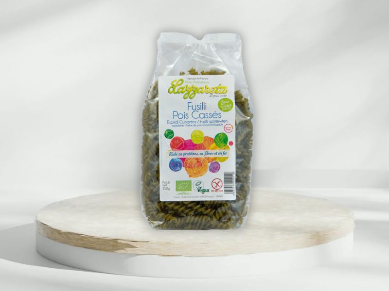 Pâtes Fusilli Sans Gluten Artisanales BIO Pois Cassés