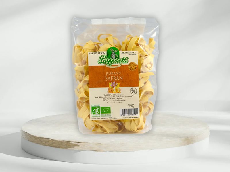 Pâtes Rubans Artisanales BIO Safran