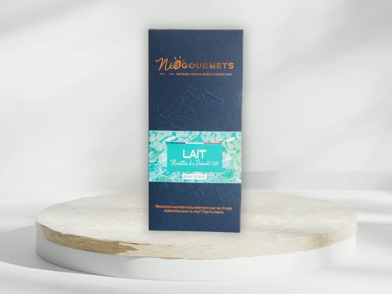 Tablette de chocolat au Lait 50% et Noisettes du Piémont IGP